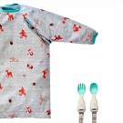 Bibado Handi No-drop barnebestikk & langermet smekke, Woodland Friends thumbnail