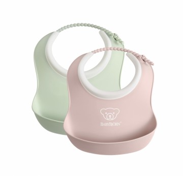 BabyBjörn Smekke Liten 2-pack, Grønn/Rosa