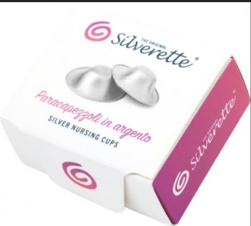 Silverette Brystknopp beskyttere i sølv REG